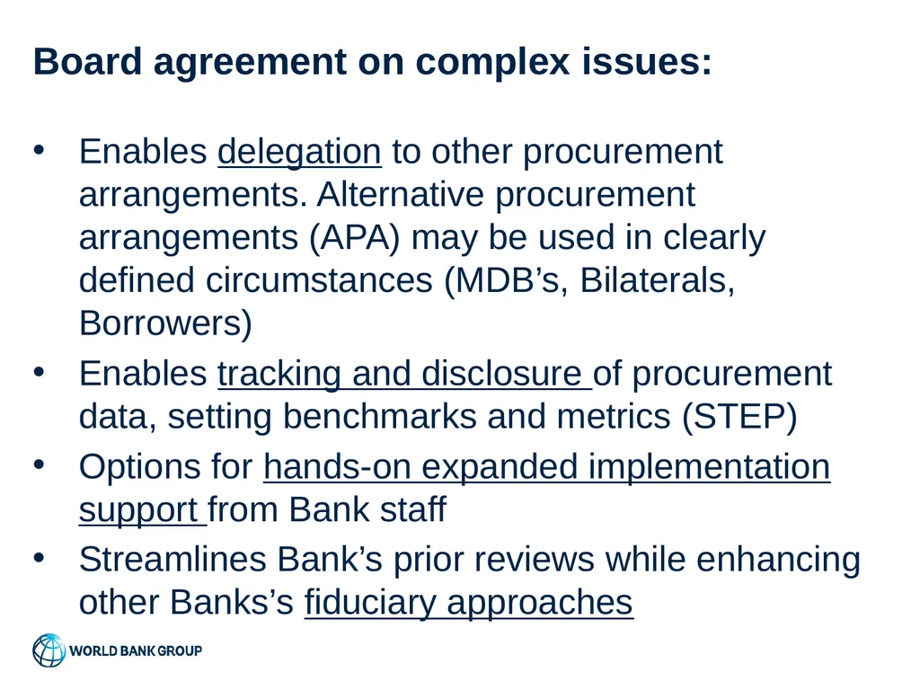 World Bank Procurement Framework Value for Money, - slide 9 of 22