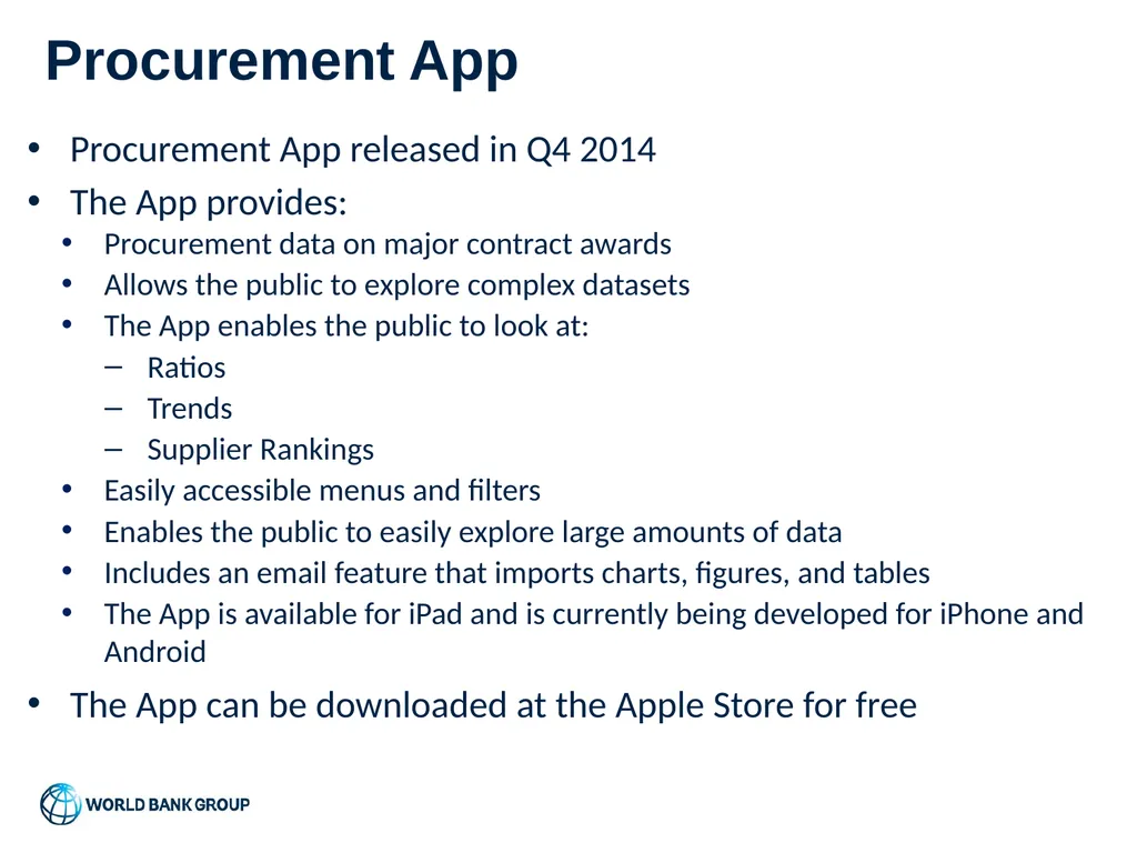 World Bank Procurement Framework Value for Money, - slide 20 of 22