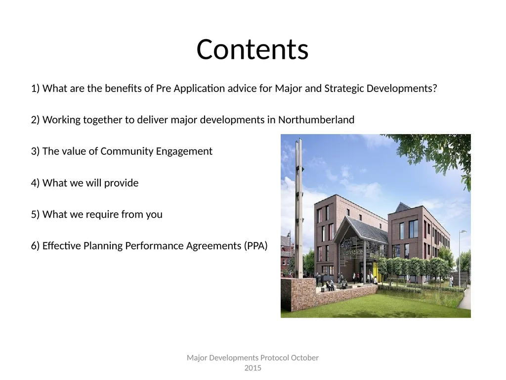 Northumberland County Council Major Developments - slide 2 of 12