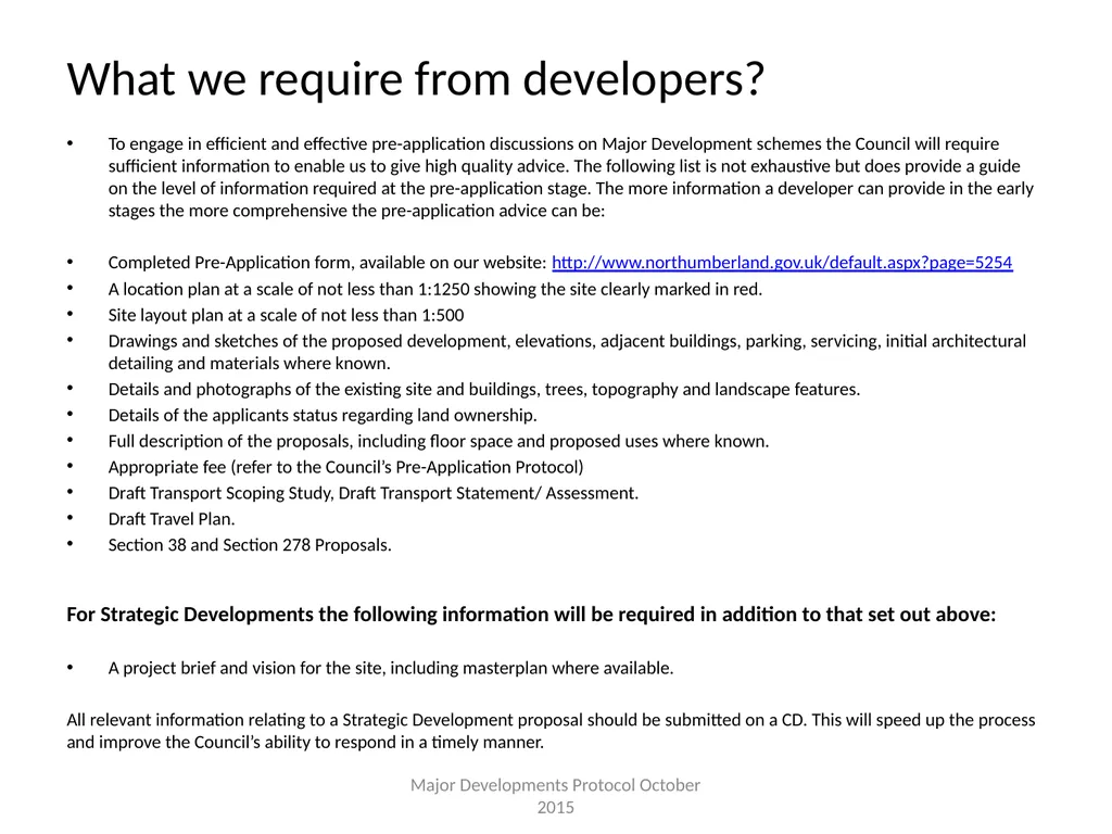 Northumberland County Council Major Developments - slide 8 of 12