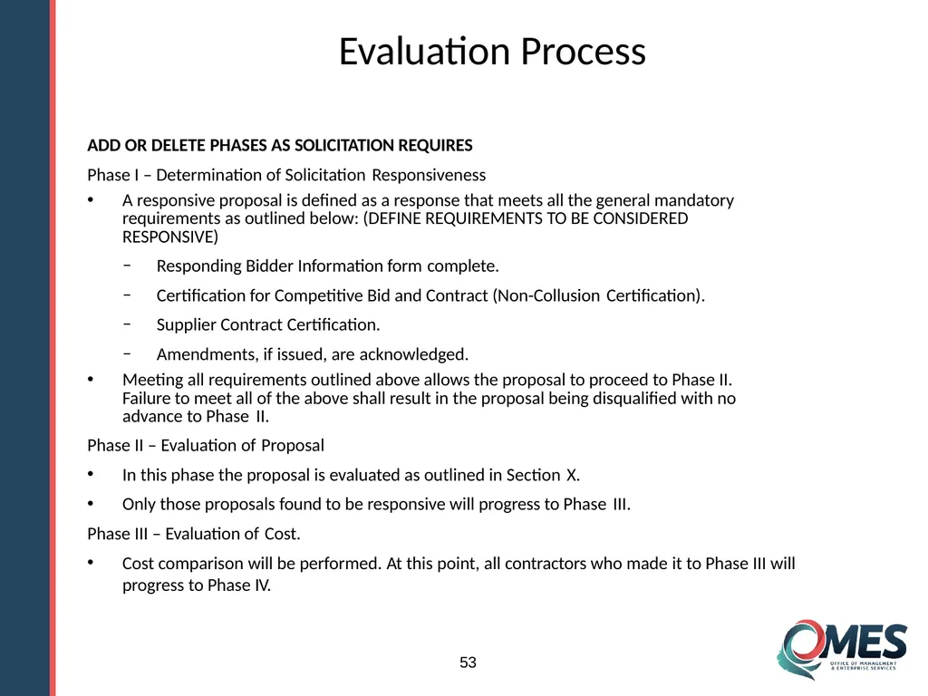 Standard Solicitation Package Module 9 1 Learner - slide 53 of 70