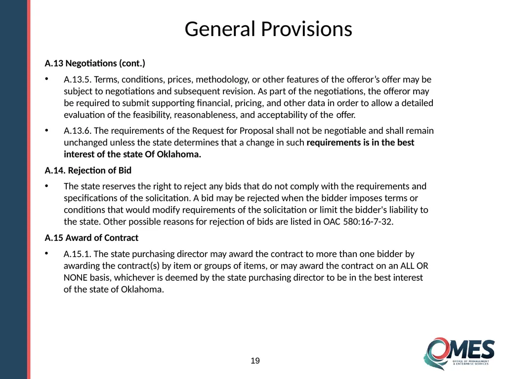 Standard Solicitation Package Module 9 1 Learner - slide 19 of 70