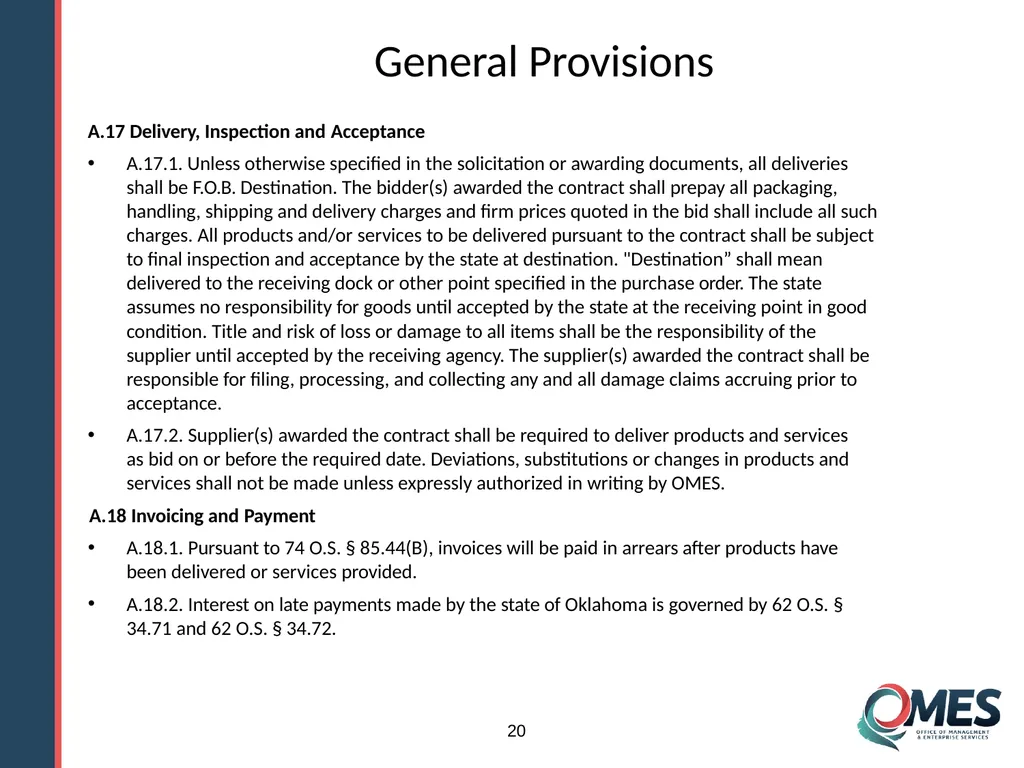 Standard Solicitation Package Module 9 1 Learner - slide 20 of 70