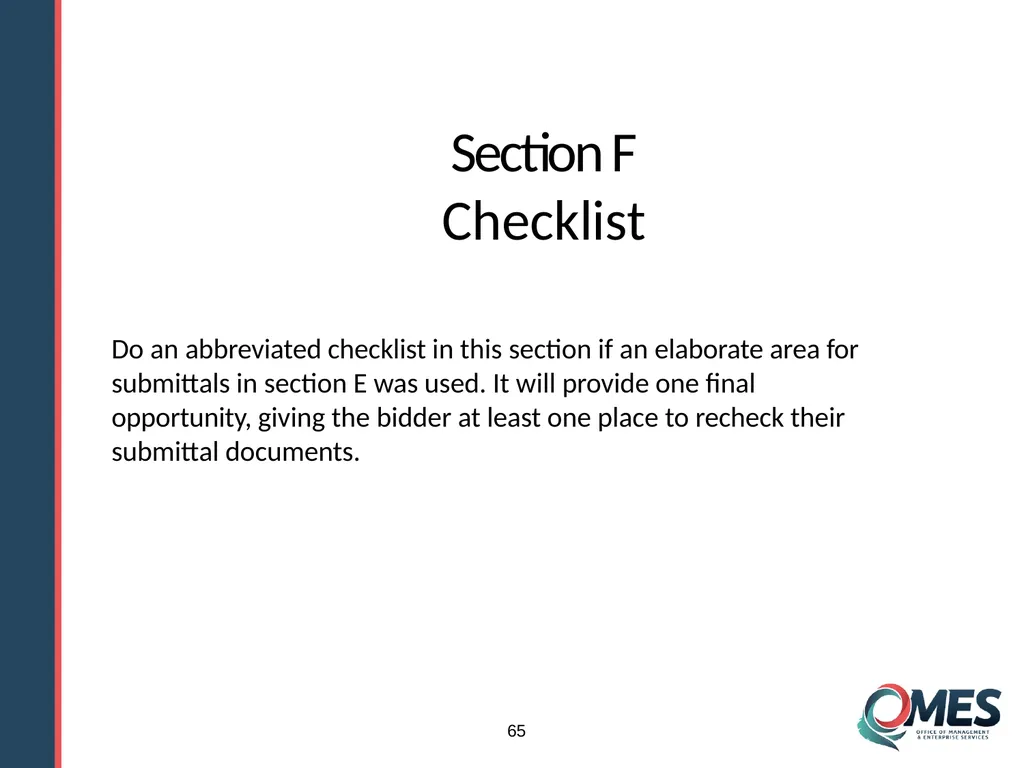 Standard Solicitation Package Module 9 1 Learner - slide 65 of 70