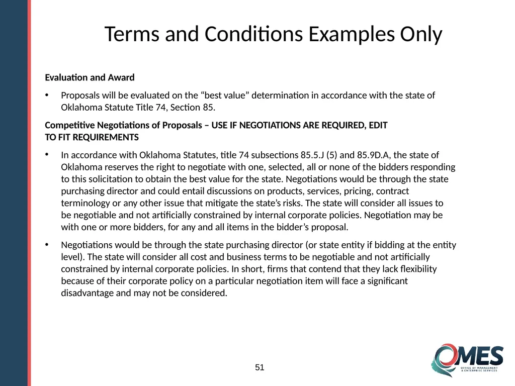 Standard Solicitation Package Module 9 1 Learner - slide 51 of 70