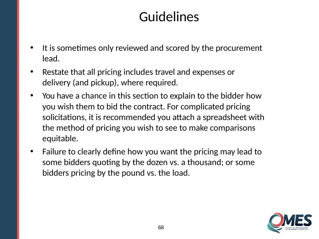 Standard Solicitation Package Module 9 1 Learner - slide 68 of 70