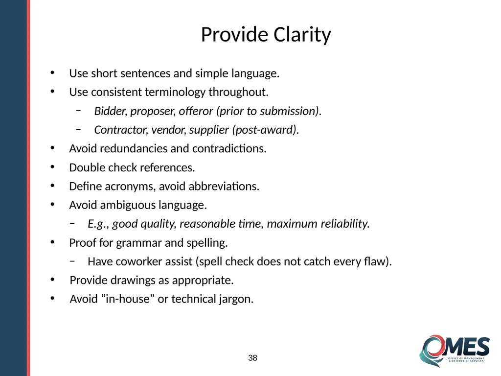 Standard Solicitation Package Module 9 1 Learner - slide 38 of 70