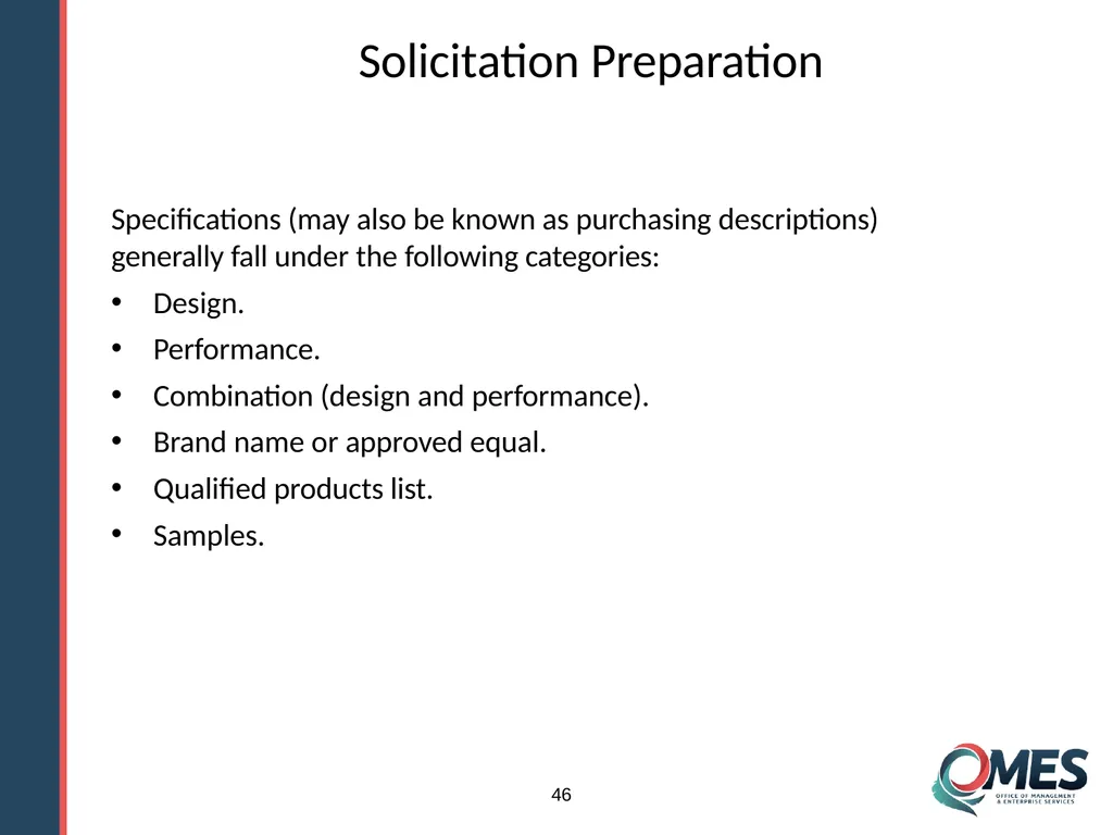 Standard Solicitation Package Module 9 1 Learner - slide 46 of 70