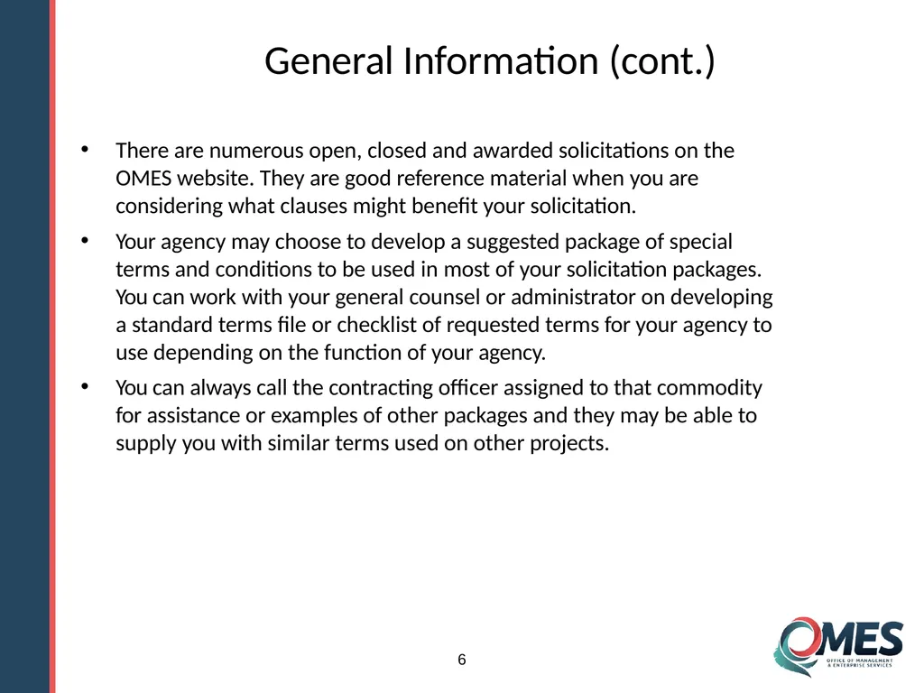Standard Solicitation Package Module 9 1 Learner - slide 6 of 70