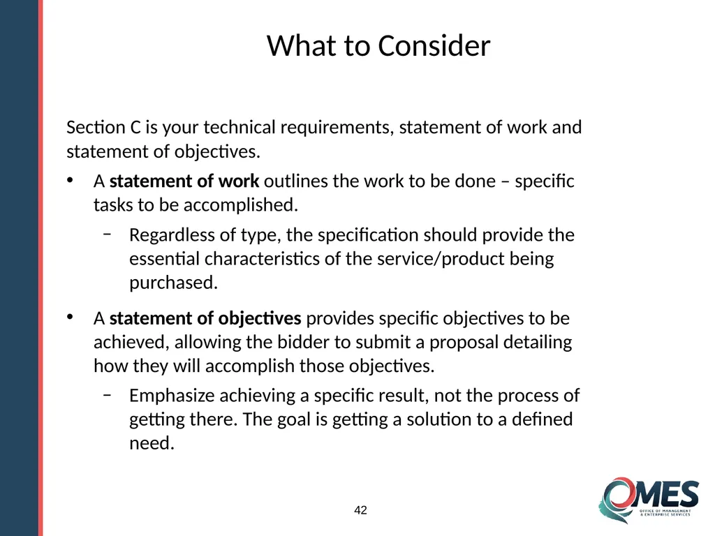 Standard Solicitation Package Module 9 1 Learner - slide 42 of 70