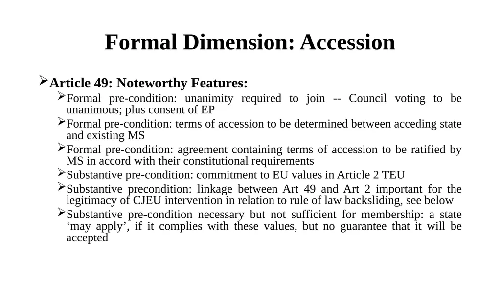 Membership: Formal and Substantive Dimensions Paul - slide 3 of 22