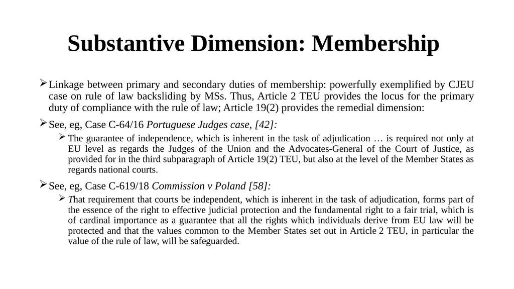 Membership: Formal and Substantive Dimensions Paul - slide 10 of 22