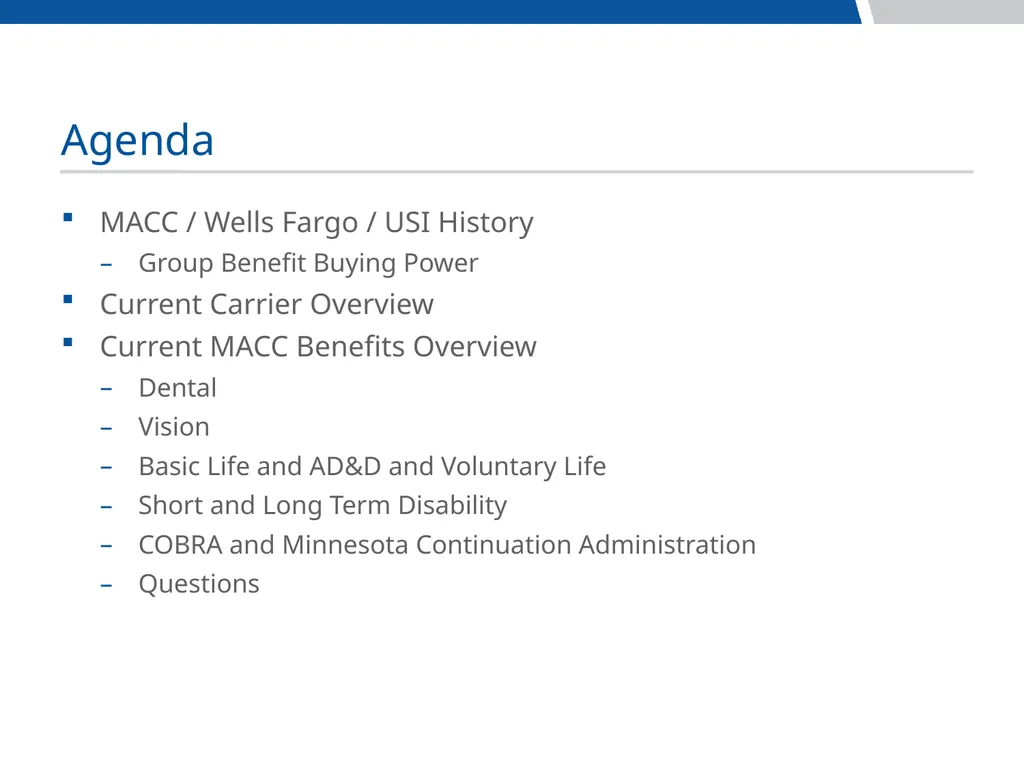 2019 MEMBER benefit meeting METROPOLITAN Alliance - slide 2 of 21