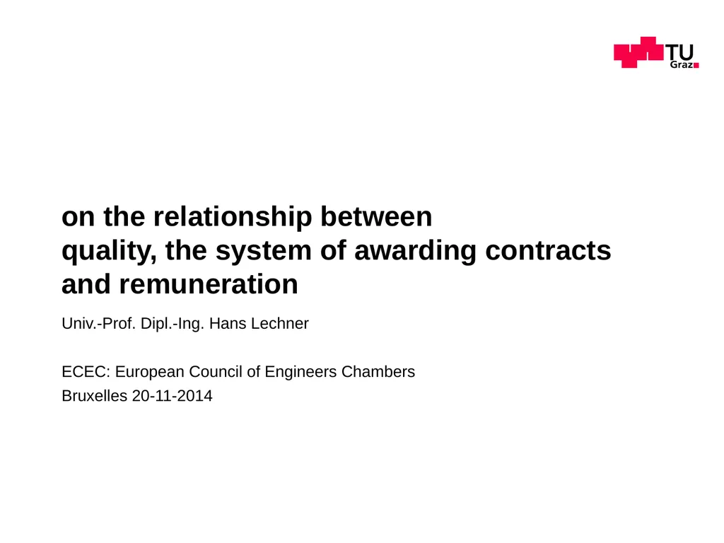 on the relationship between quality, the system of