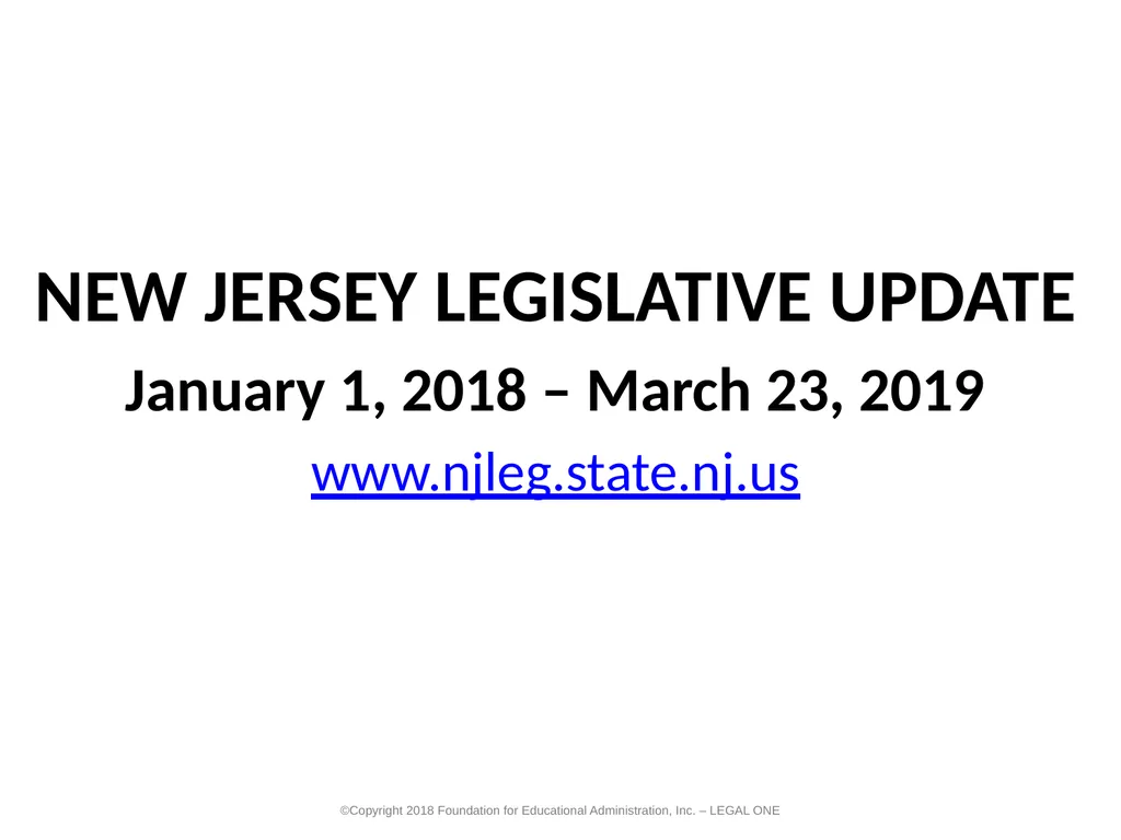 2019 NJASBO Academy Program Legislative and Case - slide 2 of 107