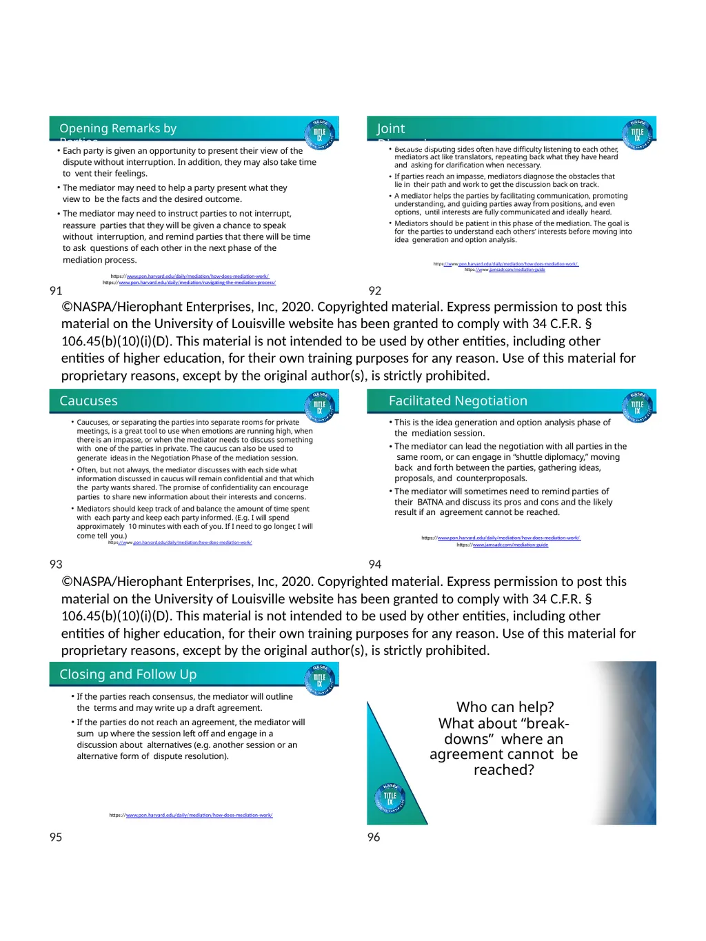 TRAINING MATERIALS Facilitating Fair and Effective - slide 16 of 24