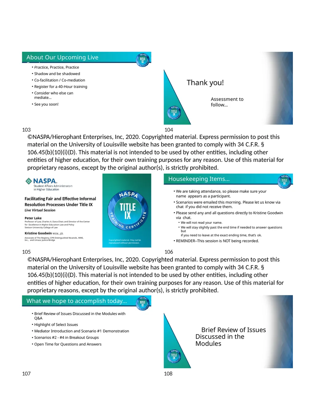 TRAINING MATERIALS Facilitating Fair and Effective - slide 18 of 24