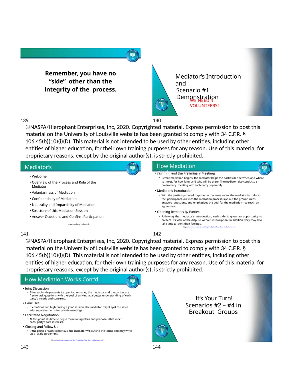 TRAINING MATERIALS Facilitating Fair and Effective - slide 24 of 24