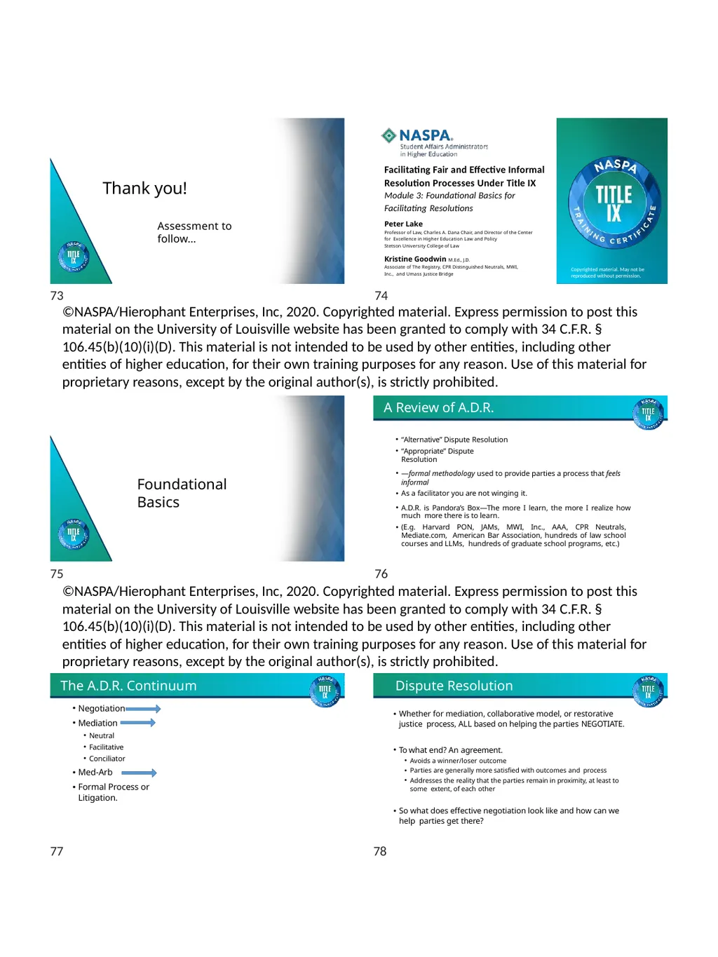 TRAINING MATERIALS Facilitating Fair and Effective - slide 13 of 24