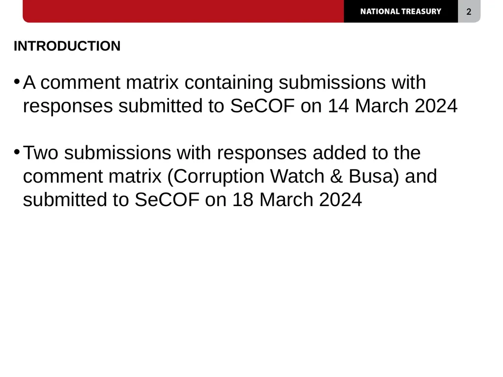 PUBLIC PROCUREMENT BILL [B 18B-2023] PRESENTED BY: - slide 2 of 29