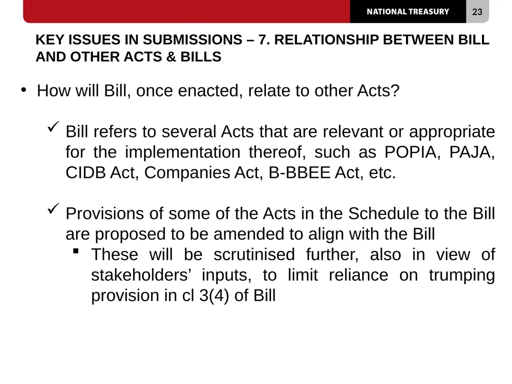 PUBLIC PROCUREMENT BILL [B 18B-2023] PRESENTED BY: - slide 23 of 29
