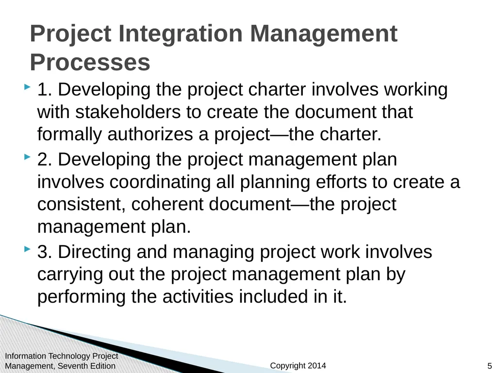 Chapter 4: Project Integration Management - slide 5 of 54