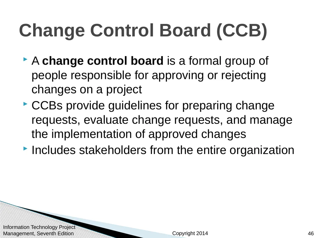 Chapter 4: Project Integration Management - slide 46 of 54