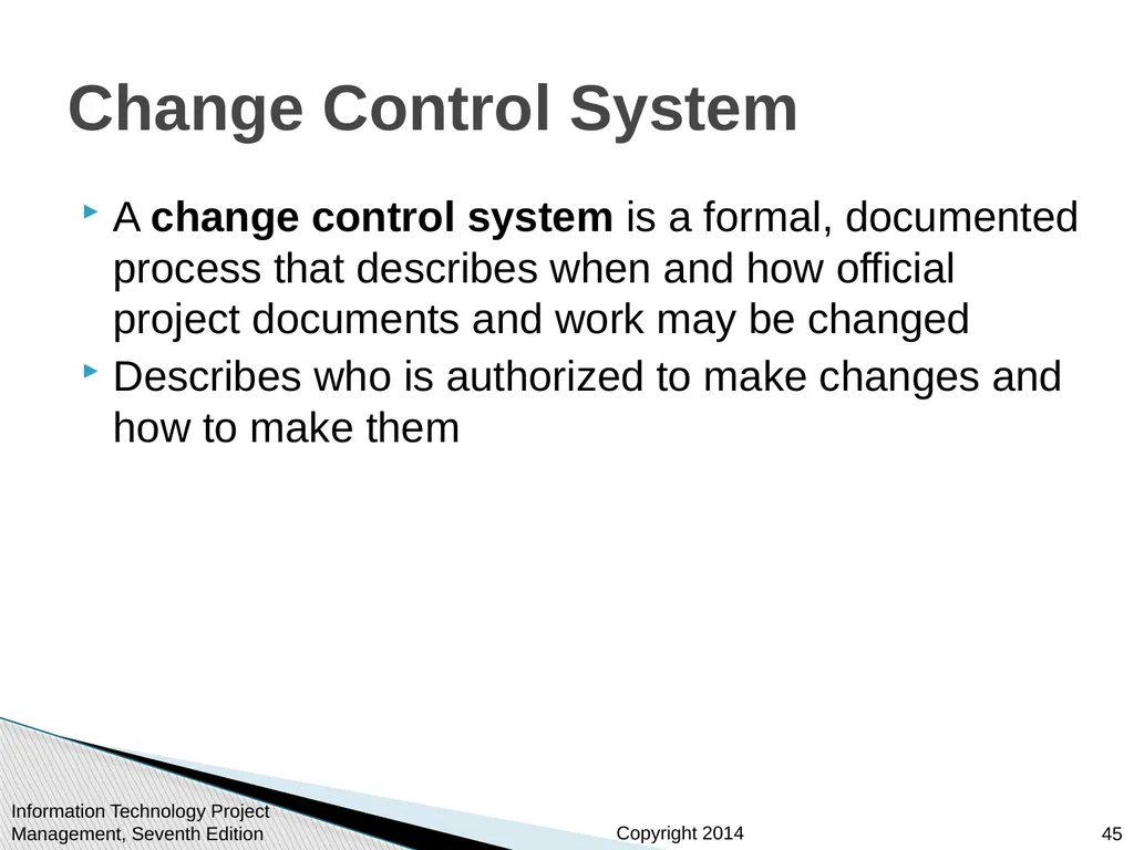 Chapter 4: Project Integration Management - slide 45 of 54