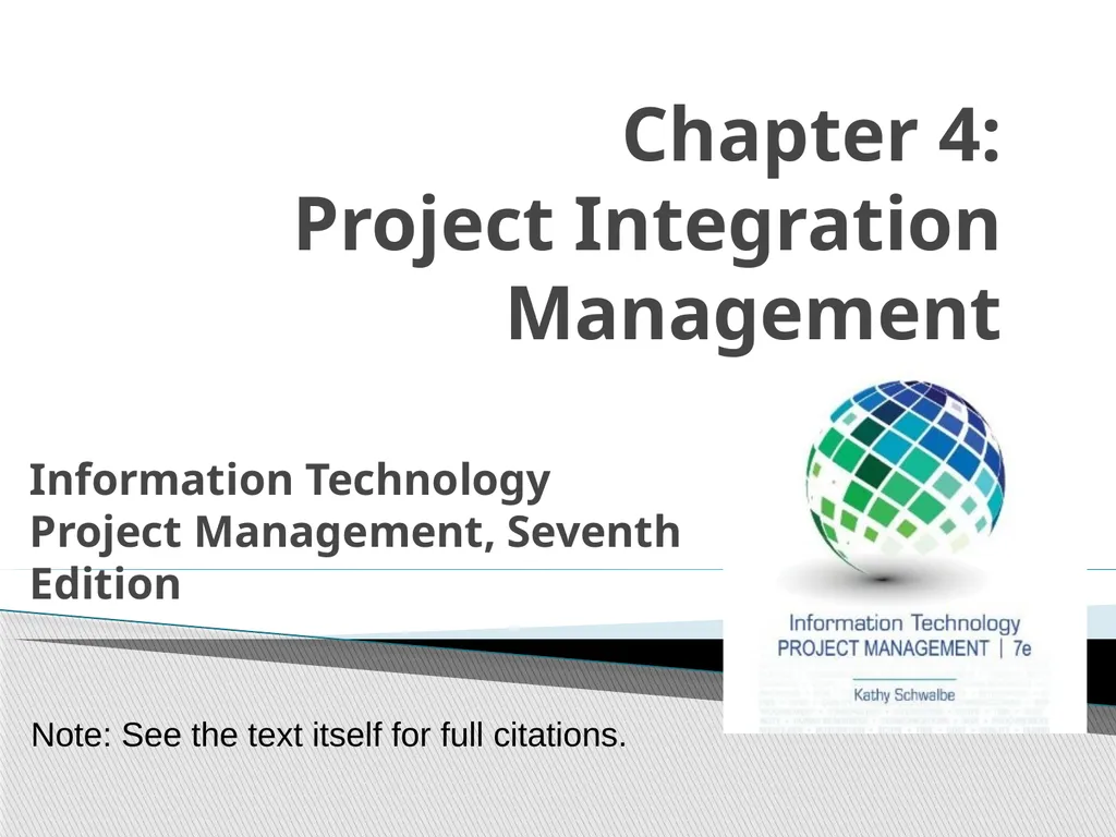 Chapter 4: Project Integration Management - slide 1 of 54