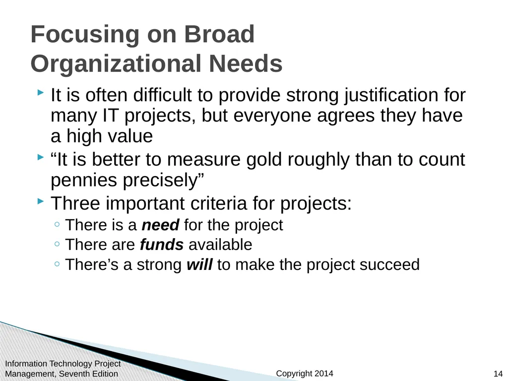 Chapter 4: Project Integration Management - slide 14 of 54
