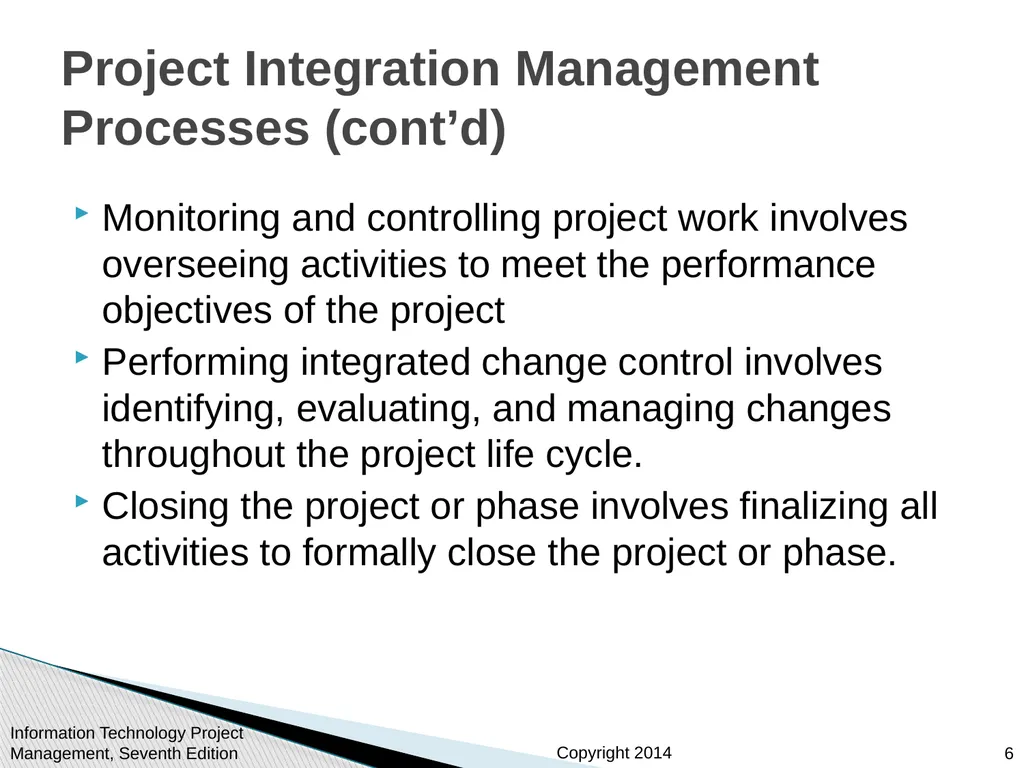 Chapter 4: Project Integration Management - slide 6 of 54