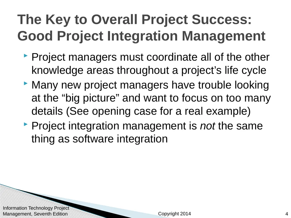 Chapter 4: Project Integration Management - slide 4 of 54