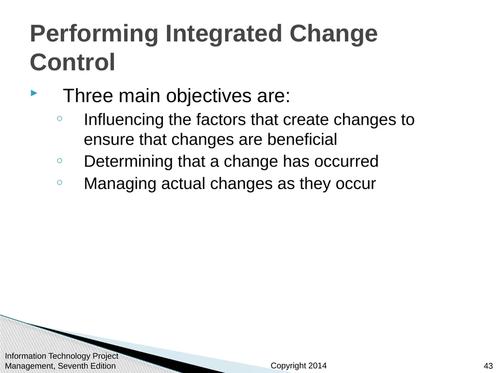 Chapter 4: Project Integration Management - slide 43 of 54