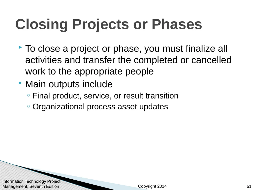 Chapter 4: Project Integration Management - slide 51 of 54