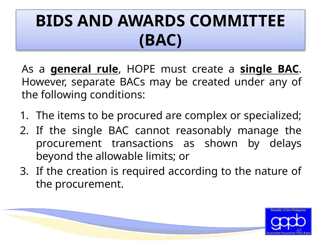GENERAL PROVISIONS OF RA 9184 AND ITS REVISED IRR - slide 48 of 79