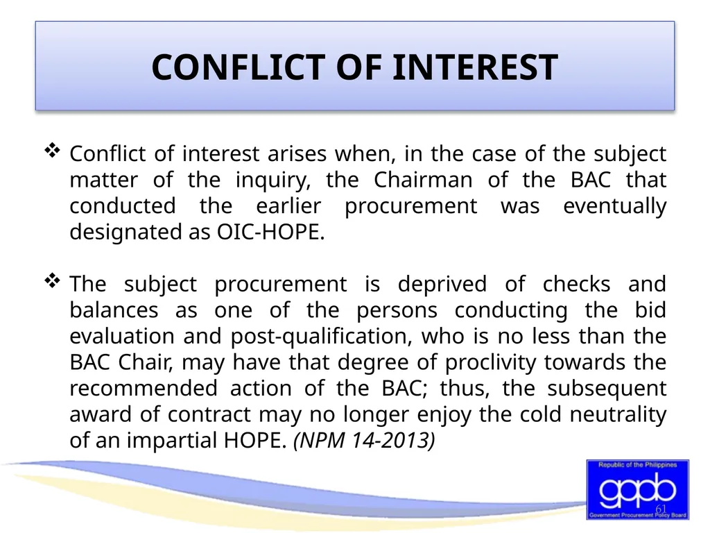 GENERAL PROVISIONS OF RA 9184 AND ITS REVISED IRR - slide 60 of 79