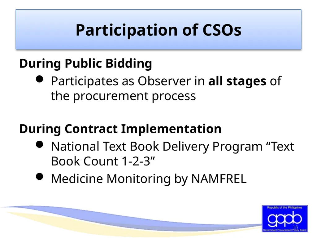 GENERAL PROVISIONS OF RA 9184 AND ITS REVISED IRR - slide 18 of 79