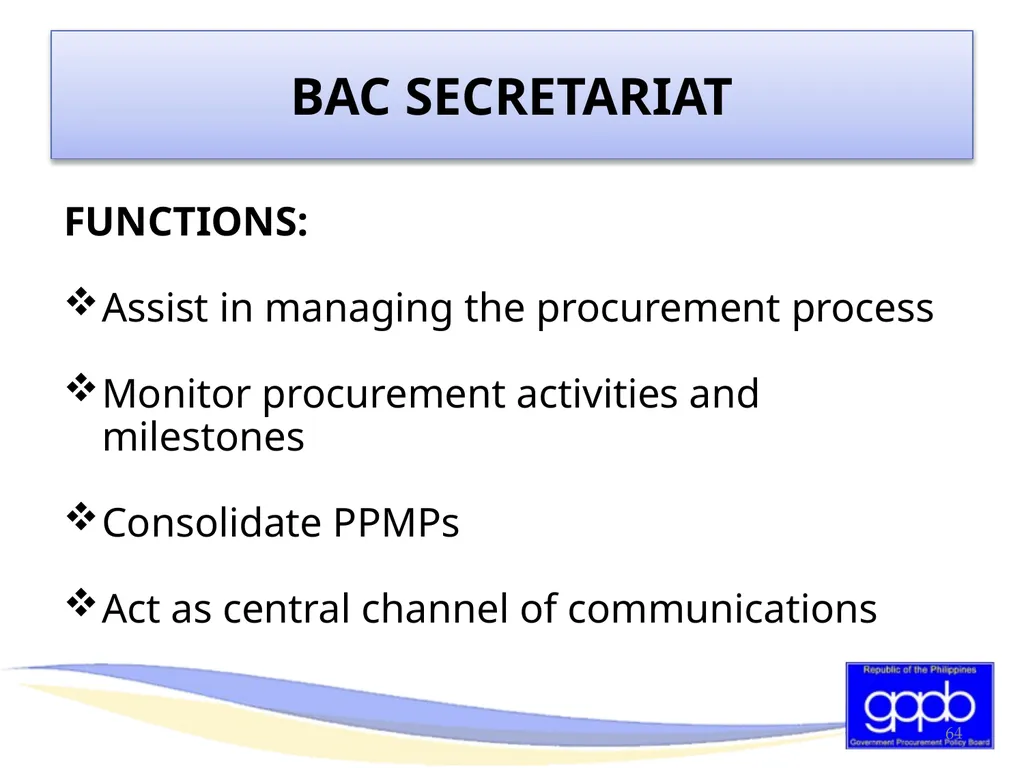 GENERAL PROVISIONS OF RA 9184 AND ITS REVISED IRR - slide 63 of 79