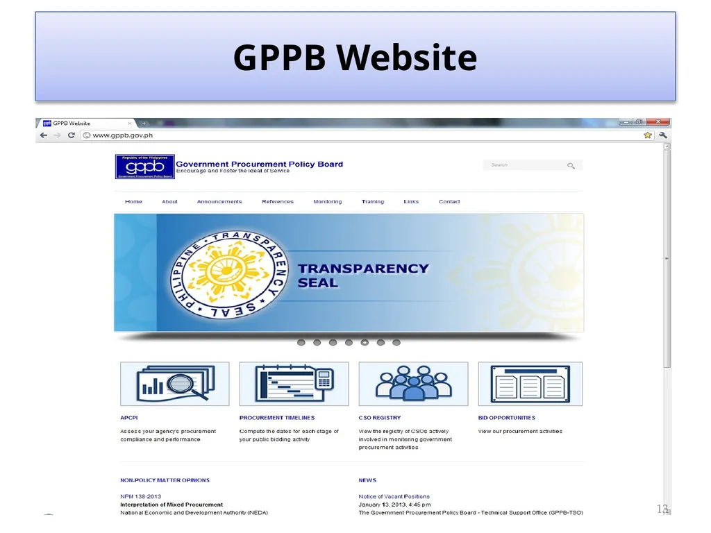 GENERAL PROVISIONS OF RA 9184 AND ITS REVISED IRR - slide 13 of 79
