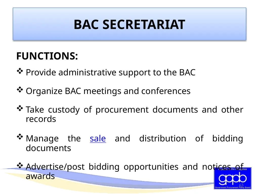 GENERAL PROVISIONS OF RA 9184 AND ITS REVISED IRR - slide 62 of 79