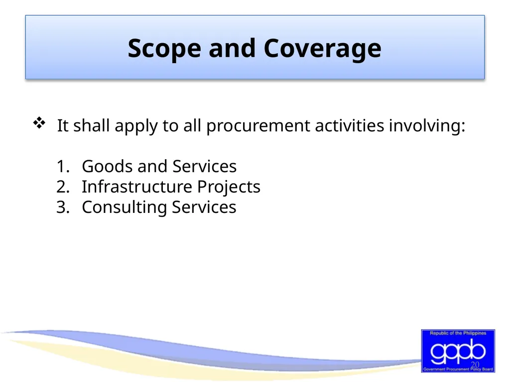 GENERAL PROVISIONS OF RA 9184 AND ITS REVISED IRR - slide 20 of 79