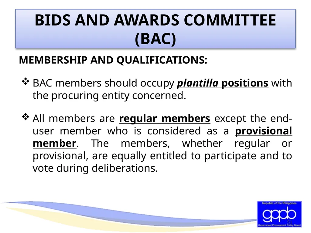 GENERAL PROVISIONS OF RA 9184 AND ITS REVISED IRR - slide 51 of 79