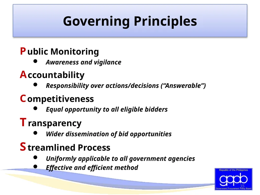 GENERAL PROVISIONS OF RA 9184 AND ITS REVISED IRR - slide 35 of 79