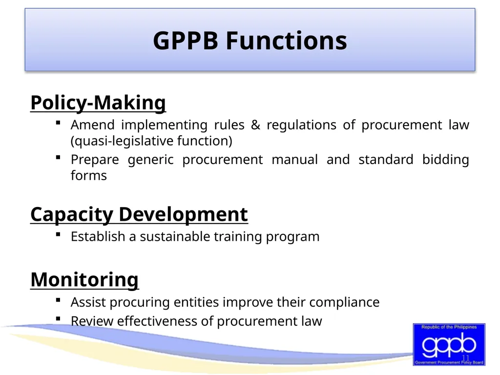 GENERAL PROVISIONS OF RA 9184 AND ITS REVISED IRR - slide 11 of 79