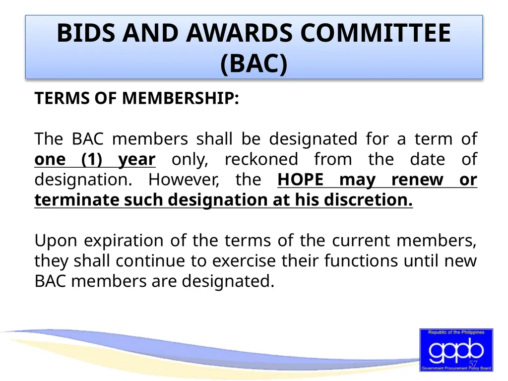 GENERAL PROVISIONS OF RA 9184 AND ITS REVISED IRR - slide 56 of 79
