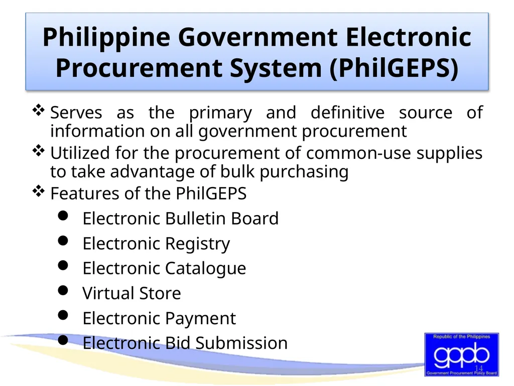 GENERAL PROVISIONS OF RA 9184 AND ITS REVISED IRR - slide 14 of 79