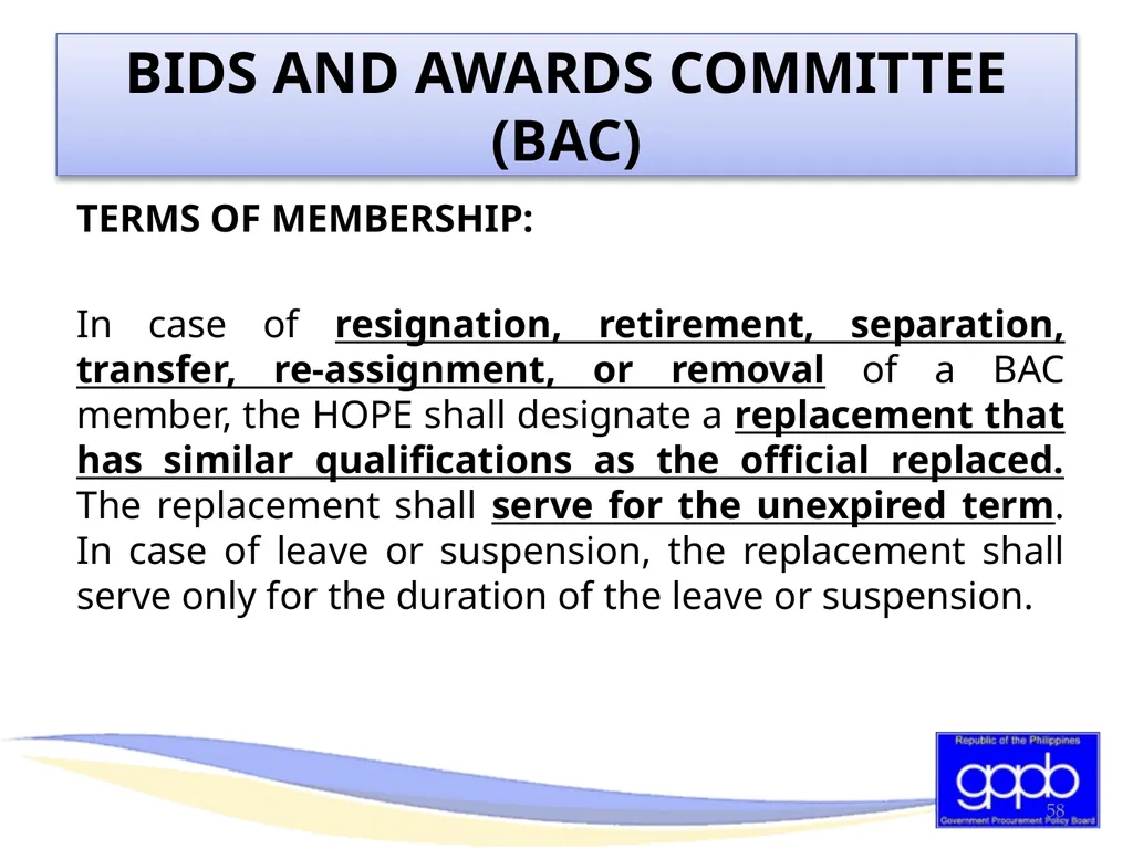 GENERAL PROVISIONS OF RA 9184 AND ITS REVISED IRR - slide 57 of 79