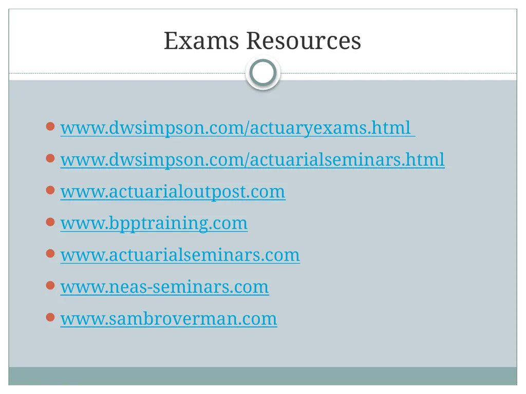 Securing Your First Actuarial Position - slide 29 of 31
