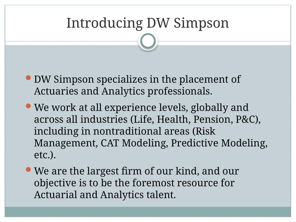 Securing Your First Actuarial Position - slide 3 of 31