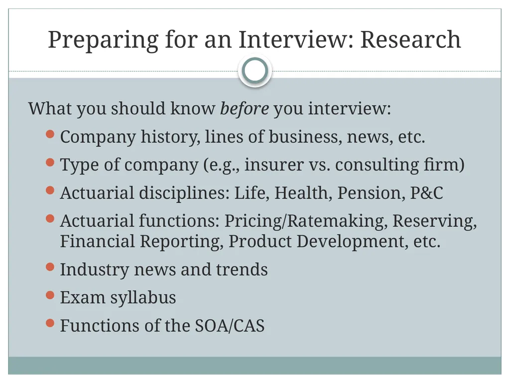 Securing Your First Actuarial Position - slide 17 of 31